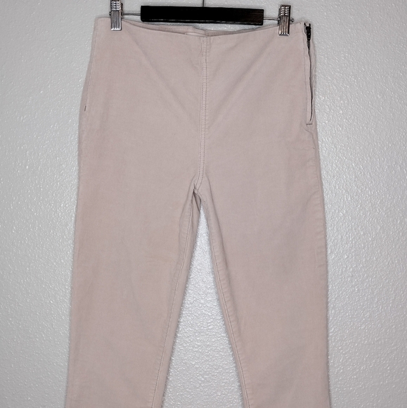 Tory Burch Side Zip Corduroy Office Casual Neutral Taupe Pants Sz 27 - Picture 3 of 16